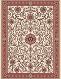 Ornate Floral Vine Arabesque Motif Rug