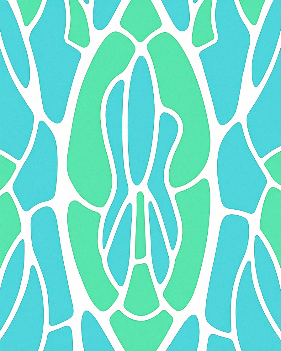 Abstract Stained Glass Mosaic Design Rug