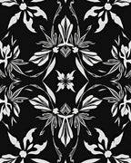 Monochromatic Floral Swirl Pattern Design Rug