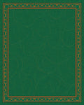 Green Gold Swirl Frame Rug