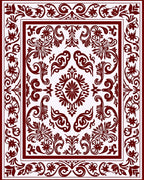 Elegant Floral Scrollwork Heritage Design Rug