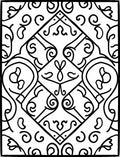 Intricate Swirls Geometric Design Rug