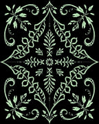 Elaborate Floral Scrollwork Design Rug