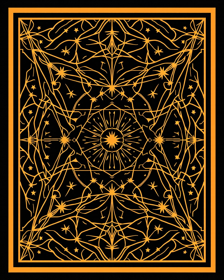 Mystical Sunburst Geometric Design Rug