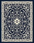 Intricate Floral Inlay Pattern Rug