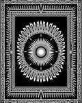 Radial Sunburst With Intricate Border Design Rug