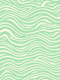 Mint Green Abstract Wavy Lines Pattern Rug