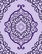 Ornate Paisley Purple Mandala Design Rug