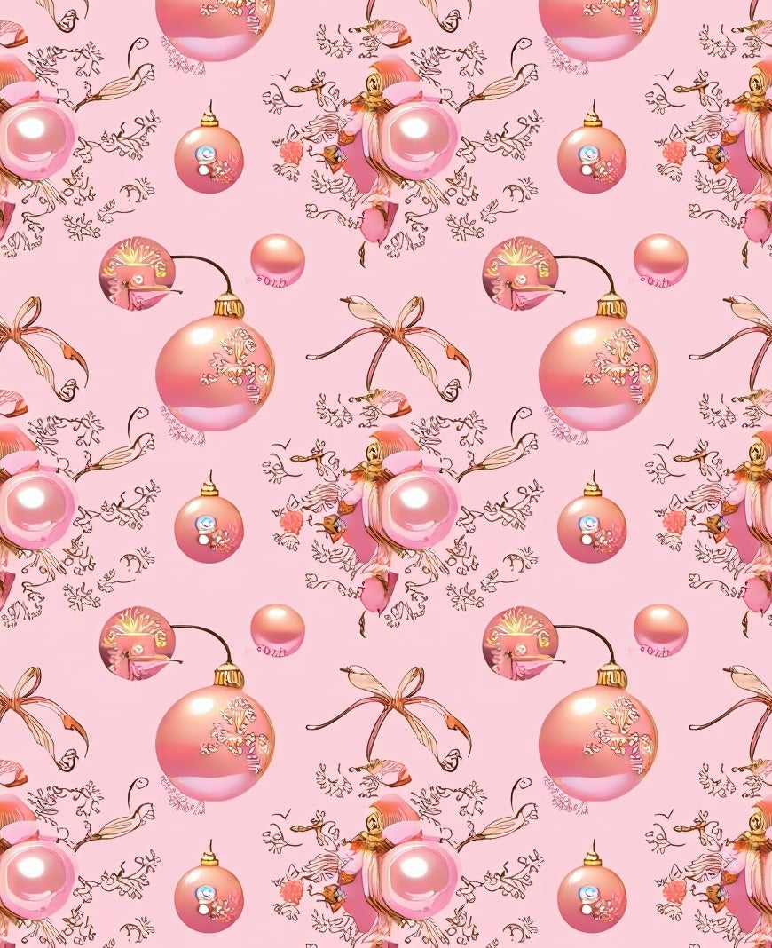 Pink Pearl Ornaments Floral Accents Rug