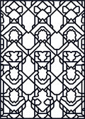 Art Deco Geometric Outline Pattern Rug