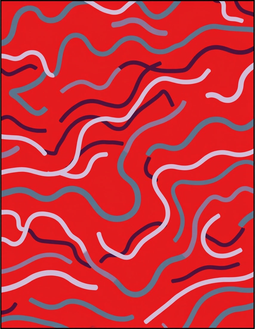 Wavy Lines Abstract Pattern Rug