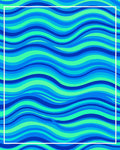 Wavy Blue Green Abstract Pattern Rug