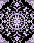 Floral Mandala Design with Lavender Accents Rug