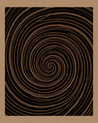 Abstract Swirls Dark Brown Design Rug
