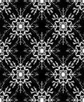 Monochromatic Snowflake Geometric Overlay Rug