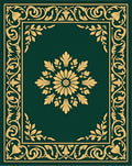 Elegant Gold Floral Border Design Rug