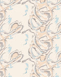 Swirl Abstract Cream Blue Pattern Rug