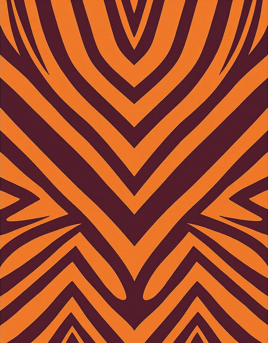 Bold Orange Zebra Stripes Rug