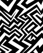Bold Geometric Maze Pattern Rug