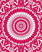 Radiant Fuchsia Mandala Pattern Rug