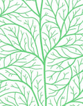 Bright Mint Branches on White Rug