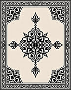 Black White Intricate Mandala Design Rug