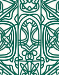 Elegant Intertwined Green Pattern Design Rug