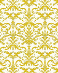 Gold Elaborate Traditional Damask Rug