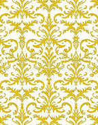 Gold Elaborate Traditional Damask Rug