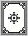 Ornate Floral Mandala Border Rug