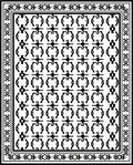 Bold Black And White Geometric Pattern Rug