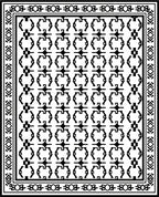 Bold Black And White Geometric Pattern Rug