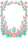 Whimsical Floral Branches Pink Teal Rug