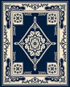 Classic Floral Diamond Centerpiece Rug