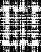 Bold Black White Plaid Pattern Rug