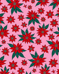 Red Poinsettia Bloom Arrangement Rug