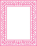 Pink Geometric Lines Pattern Rug