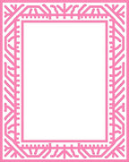 Pink Geometric Lines Pattern Rug