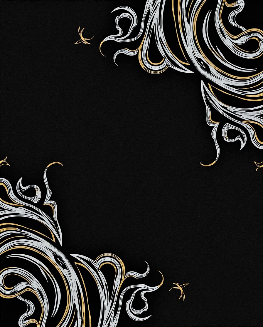Elegant Swirling Pattern Rug