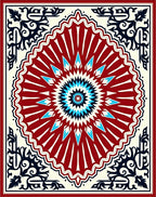 Radiant Starburst Geometric Medallion Design Rug