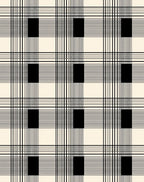 Bold Lines Squares Plaid Design Rug