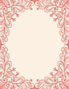 Ornate Crimson Floral Swirl Rug