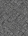 Sharp Black White Geometric Maze Rug