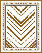 Brown Geometric Chevron Patterned Rug