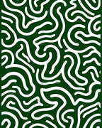 Abstract Swirls Curves Pattern Rug