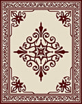 Ornate Deep Red Floral Medallion Rug