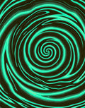 Swirling Teal Black Organic Pattern Rug