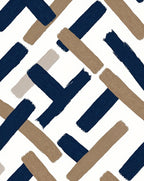 Brushstroke Intersecting Geometric Pattern Rug