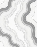 Abstract Swirling Gray White Lines Design Rug