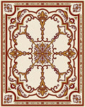 Ornate Floral Red And Gold Rug